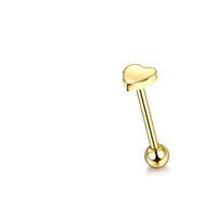 100 316L Cast Stainless Steel Peach Heart Human Body Piercing Accessories Tongue Pin
