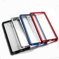 Metal Frame Magnetic Tempered Glass Protective Cover