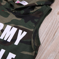 Boy Hooded Sleeveless Camouflage Suit