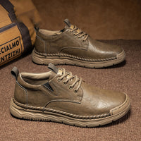 New Autumn And Winter Business Vintage Casual Leather Shoes Men's