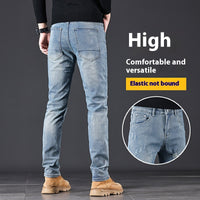 High-end Blue With Holes Jeans For Men