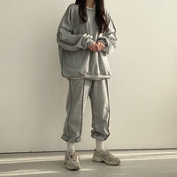 Womens Long-Sleeve Top And Pants Two-Piece Set Fashionable Casual Sportswear
