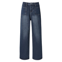 Women's High Waist Straight Wide Leg Jeans