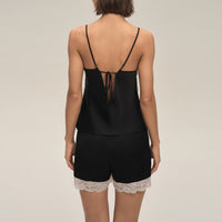 Womens Two-Piece Suspender Shorts Pajama Set Summer Loungewear Set