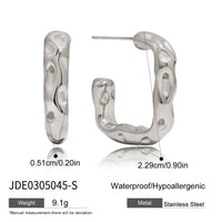 Jieding European And American Stainless Steel C-shaped Ear Studs Light Luxury High Sense