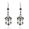 French Style Copper Hook Vintage Glass Earrings For Women