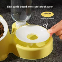 Pet Double Bowl Anti-Tip Cute Stainless Steel Food Bowl