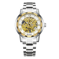 Steel Strip Hollow Gold Manual Mechanical Watch