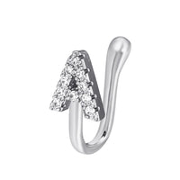 Copper Inlaid Zircon Letter U-shaped Nose Clip Ring Piercing Jewelry