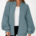 Zip Sweatshirt Jacket Casual Long Sleeve Pilot Coat