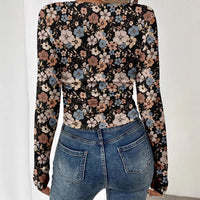 New Womens Pullover Crew-Neck Leopard-Print One-Piece Top