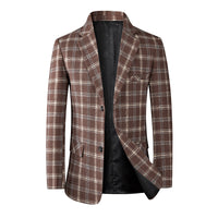 Men's Suit Jacket Single-row Two-button Casual Slim-fitting Suit Top