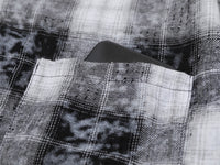 Fashion Loose Plaid Long Sleeve Shirt Men