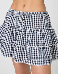 Plaid Casual Sporty Y2K-style European And American Plaid Mini Skirt