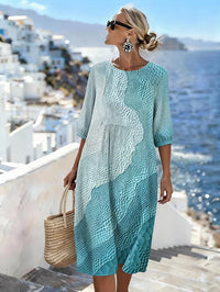 Sleeveless Casual Printed Temperament Long Skirt