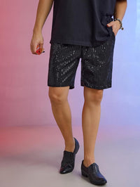 Men's Shiny Sequins Straight Shorts