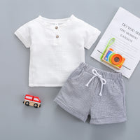 Pullover Top Plus Shorts Suit Cotton