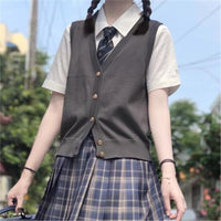 Loose Versatile Basic Knitted Cardigan Vest