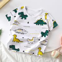 Children's Pure Cotton Cartoon Short-sleeved Korean