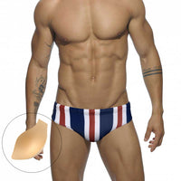 Men's Striped Swimming Trunks Beach Surf Sports Swimming Trunks
