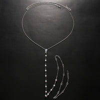 New Elegant Bead Back Chain Women's Wedding Bridal Rhinestone Back Decoration