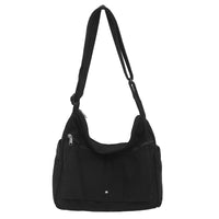 Washed Canvas Draping Women's Artistic Casual Crossbody Bag