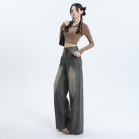Winter New American Retro Wide Leg Jeans For Women