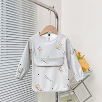 Reverse Wearing Drawing Bib Infant Feeding Protective Clothing