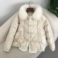 Down Jacket Short Loose Fashion Retro Patchwork Coat