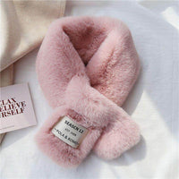 South Korea Chic Style Thickened Solid Color Furry Scarf