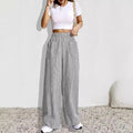 Women's Summer New Arrival Retro Casual Striped Trousers Fashionable