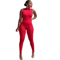 Women's Fashion Sports Casual Skinny Sleeveless Jumpsuit