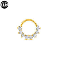G23 Titanium Alloy Zircon Nose Stud