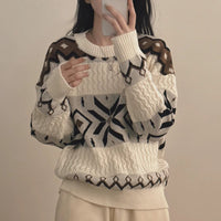 Seoul Snowfall Season Snowflake Sweater