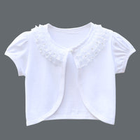 Girls Cotton Shirt With Cotton Lace