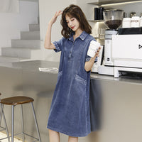 Denim Dress Women's Casual Shirt For Petite Frames