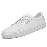 Men's Fashion Solid Color Leather Sneakers