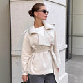 Winter Commuter Thickened Blazer Collar Coat Workwear Women's Dress