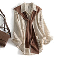 Casual Knitted Shawl Two-Piece Top Set Slimming Youthful Shirt