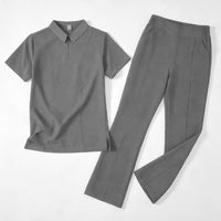 Surgical Scrubs With A Turn-down Collar And Surgical Trousers