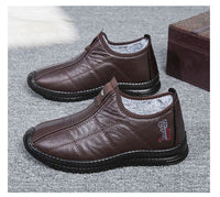 Winter Men's Warm Velvet Padded Thickened Waterproof Non-slip Elderly Cotton Boots