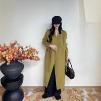 Long Double-sided Wool Coat In Korean Style