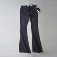 Women's Flared Pants Stretch Thin Denim Trousers Trend
