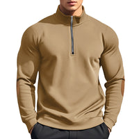 Fashionable Simple Turtleneck Half Placket Zipper Sweater