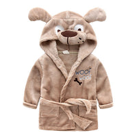 Boys And Girls Cartoon Animal Modeling Facecloth Bathrobe