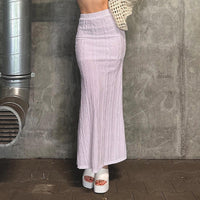 Solid Color Fishtail Skirt Slim High Waist Skirt