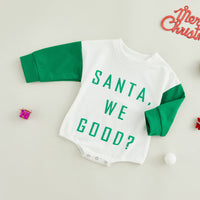 Simple Letter Print Colorblock Long Sleeve One Piece Triangle Romper