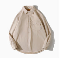 Girls' Solid Color Long-sleeved Casual Shirt Jacket