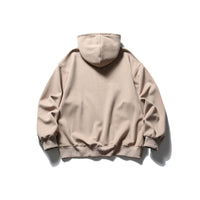 Japanese Fashion Brand Street Solid Color Top Badge Loose Drawstring Hoodie