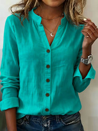 Casual Stand-collar Relaxed-fit Versatile Fashion-forward Shirt